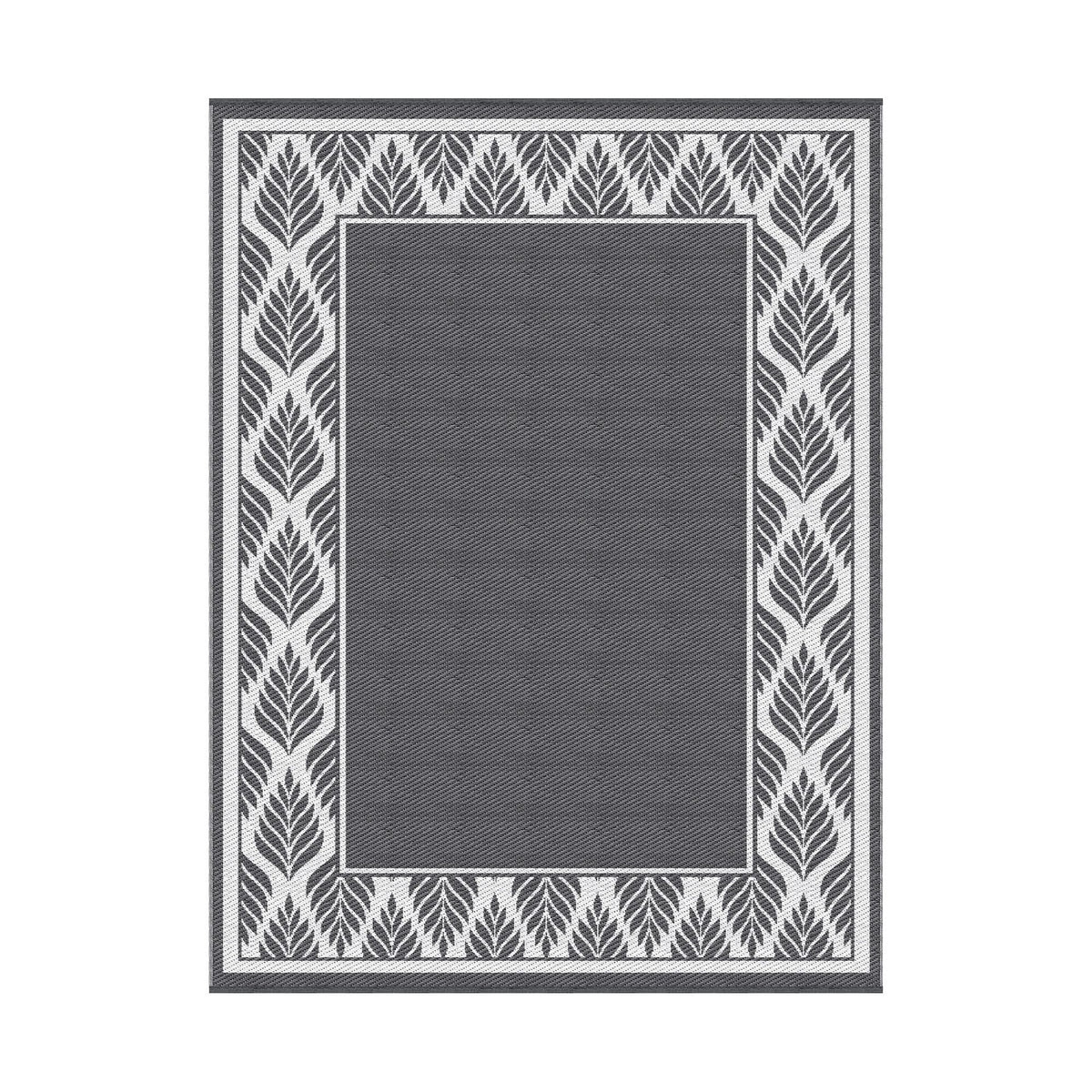 Alona.com.au Home & Garden > Rugs > Outdoor Rugs Gardeon Outdoor Rugs 274x366cm Large Carpet Reversible PP Dual-Sided Area Mat Patio Rug Grey