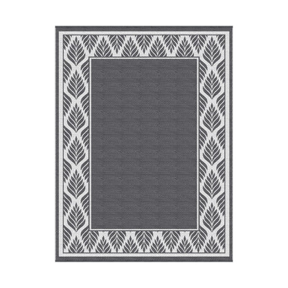 Alona.com.au Home & Garden > Rugs > Outdoor Rugs Gardeon Outdoor Rugs 274x366cm Large Carpet Reversible PP Dual-Sided Area Mat Patio Rug Grey