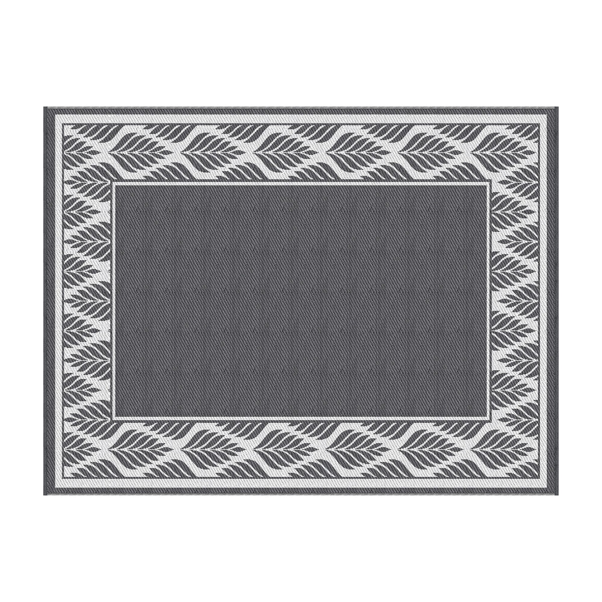 Alona.com.au Home & Garden > Rugs > Outdoor Rugs Gardeon Outdoor Rugs 274x366cm Large Carpet Reversible PP Dual-Sided Area Mat Patio Rug Grey