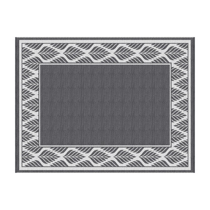 Alona.com.au Home & Garden > Rugs > Outdoor Rugs Gardeon Outdoor Rugs 274x366cm Large Carpet Reversible PP Dual-Sided Area Mat Patio Rug Grey