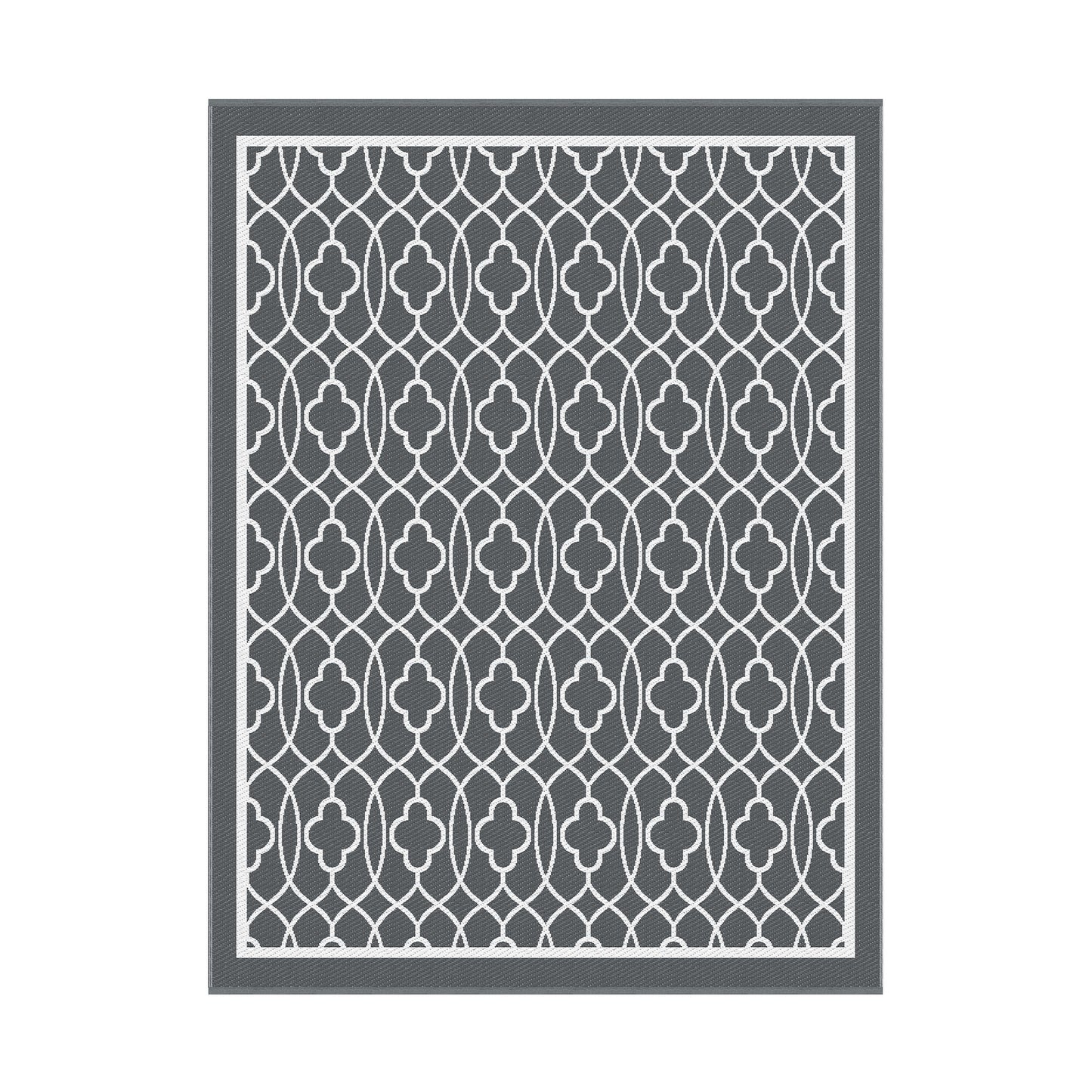 Gardeon Outdoor Rugs 274x366cm Large Carpet Reversible Area Mat PP Dual-Sided Patio Rug