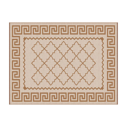 Alona.com.au Home & Garden > Rugs > Outdoor Rugs Gardeon Outdoor Rugs 274x366cm Large Carpet Reversible PP Dual-Sided Area Mat Patio Rug Khaki