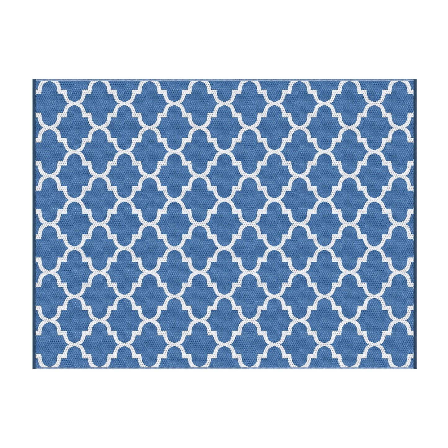 Gardeon Outdoor Rugs 274x366cm Large Carpet Reversible Area Mat PP Dual-Sided Patio Rug Blue