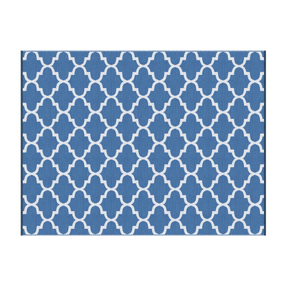Gardeon Outdoor Rugs 274x366cm Large Carpet Reversible Area Mat PP Dual-Sided Patio Rug Blue