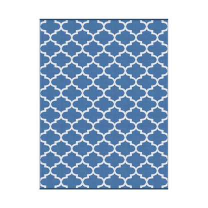 Gardeon Outdoor Rugs 274x366cm Large Carpet Reversible Area Mat PP Dual-Sided Patio Rug Blue