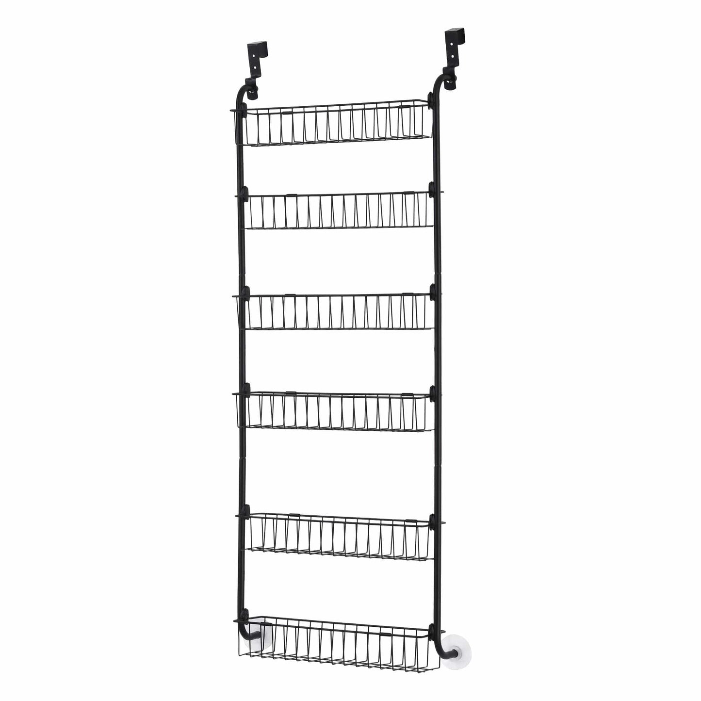 Artiss Over Door Storage Hanger Pantry 6-Tier Metal Hook Hanging Organiser Black