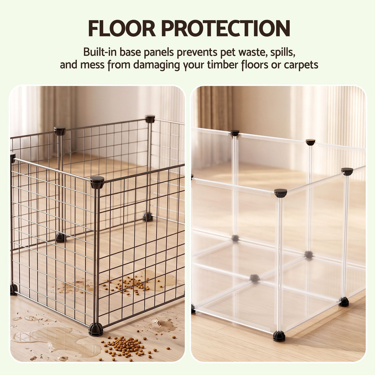 Alona.com.au Pet Care > Dog Supplies > Dog Playpens & Gates i.Pet Pet Dog Playpen 20 Panels with Baseboard DIY Enclosure Small Animal Rabbit Pen 125CM