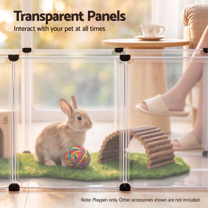 Alona.com.au Pet Care > Dog Supplies > Dog Playpens & Gates i.Pet Pet Dog Playpen 20 Panels with Baseboard DIY Enclosure Small Animal Rabbit Pen