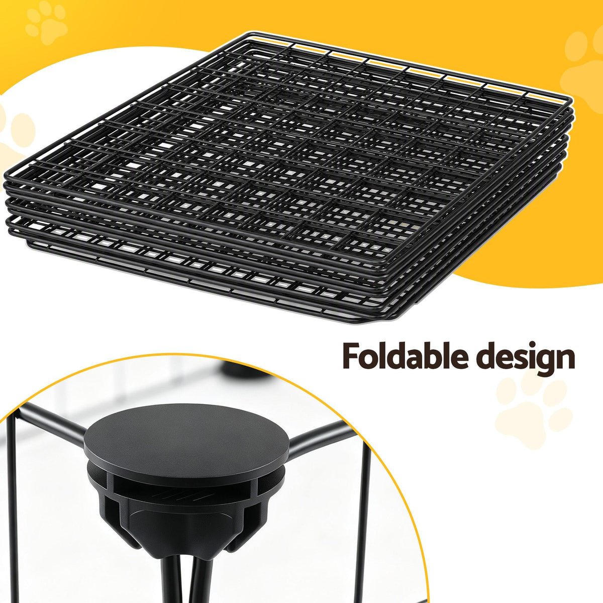 Alona.com.au Pet Care > Dog Supplies > Dog Playpens & Gates i.Pet Dog Playpen 12 Panels Pet Playpen 35x35cm Iron DIY Enclosure for Small Animals
