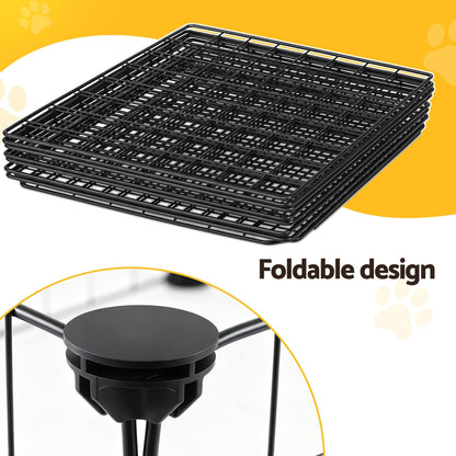 Alona.com.au Pet Care > Dog Supplies > Dog Playpens & Gates i.Pet Dog Playpen 12 Panels Pet Playpen 35x35cm Iron DIY Enclosure for Small Animals