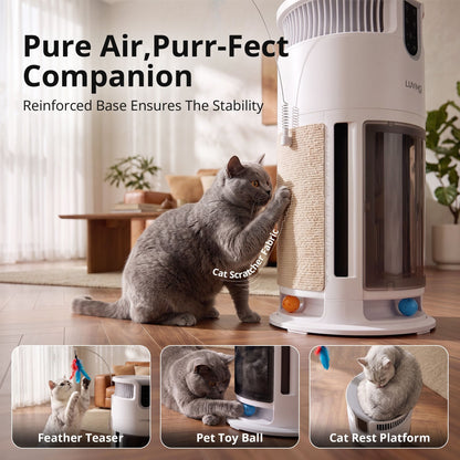 Alona.com.au Appliances > Aroma Diffusers & Humidifiers > Purifiers LUVIMO Pet Air Purifier H13 HEPA Smart Air Cleaner CADR 350 w/ Cat Toys for Home