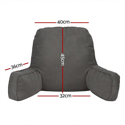Giselle Reading Pillow Back Rest Lumbar Support Cushion Grey
