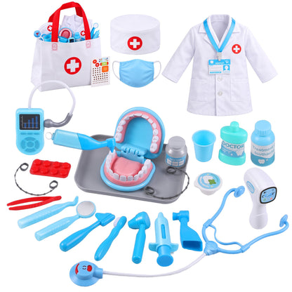 Keezi Kids Doctor Play Set Pretend Dentist Play Set Toy Medical Kits 30PCS