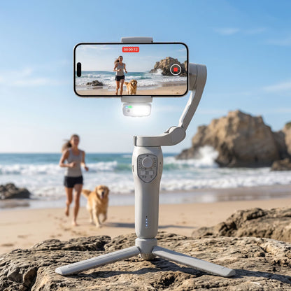 Alona.com.au Health & Beauty > Health & Wellbeing > Supports & Braces Devanti 3-Axis Handheld Gimbal Stabilizer for Smartphone & Tripod AI Tracking Fill Light