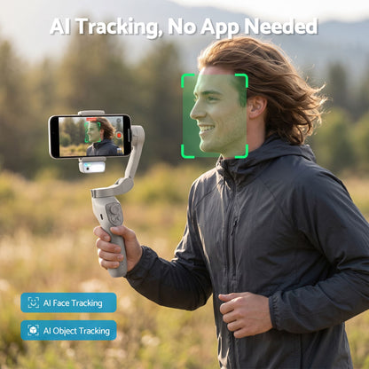 Alona.com.au Health & Beauty > Health & Wellbeing > Supports & Braces Devanti 3-Axis Handheld Gimbal Stabilizer for Smartphone & Tripod AI Tracking Fill Light