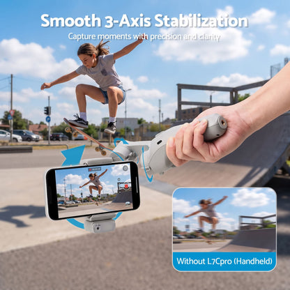 Alona.com.au Health & Beauty > Health & Wellbeing > Supports & Braces Devanti 3-Axis Handheld Gimbal Stabilizer for Smartphone & Tripod AI Tracking Fill Light