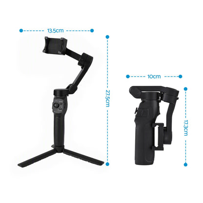 Alona.com.au Health & Beauty > Health & Wellbeing > Supports & Braces Devanti 3-Axis Gimbal Stabilizer with Tripod for Smartphone, Foldable Selfie Stick