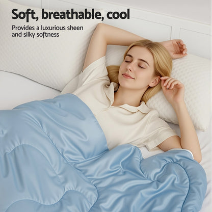 Giselle Tencel Quilt 200GSM Summer Quilts Comforter Doona Light Weight Soft Throw Blanket Double