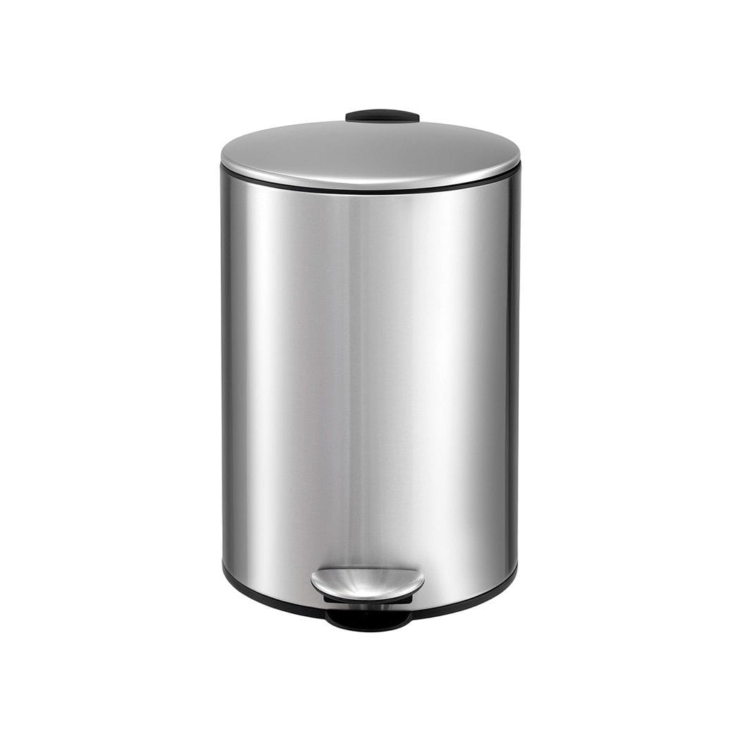 Alona.com.au Home & Garden > Kitchen Bins > Pedal Bins Cefito 12L Pedal Bin Rubbish Waste Bin Soft Close Lid Kitchen Bathroom Silver