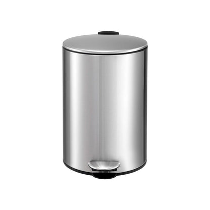 Alona.com.au Home & Garden > Kitchen Bins > Pedal Bins Cefito 12L Pedal Bin Rubbish Waste Bin Soft Close Lid Kitchen Bathroom Silver
