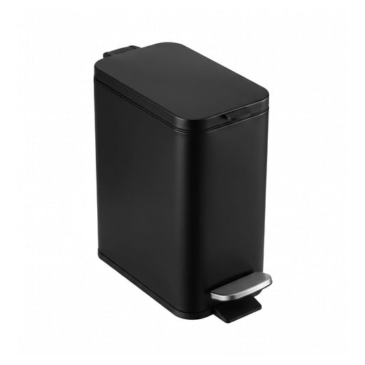 Alona.com.au Home & Garden > Kitchen Bins > Pedal Bins Cefito 5L Pedal Rubbish Bin Carbon Steel Rectangular Trash Can Removable Bucket Black