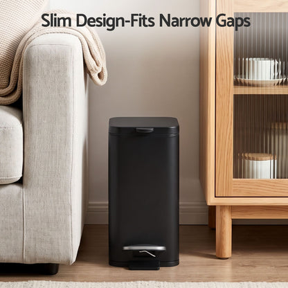 Alona.com.au Home & Garden > Kitchen Bins > Pedal Bins Cefito 5L Pedal Rubbish Bin Carbon Steel Rectangular Trash Can Removable Bucket Black