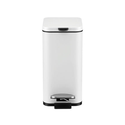 Alona.com.au Home & Garden > Kitchen Bins > Pedal Bins Cefito 5L Pedal Rubbish Bin Carbon Steel Rectangular Trash Can Removable Bucket White