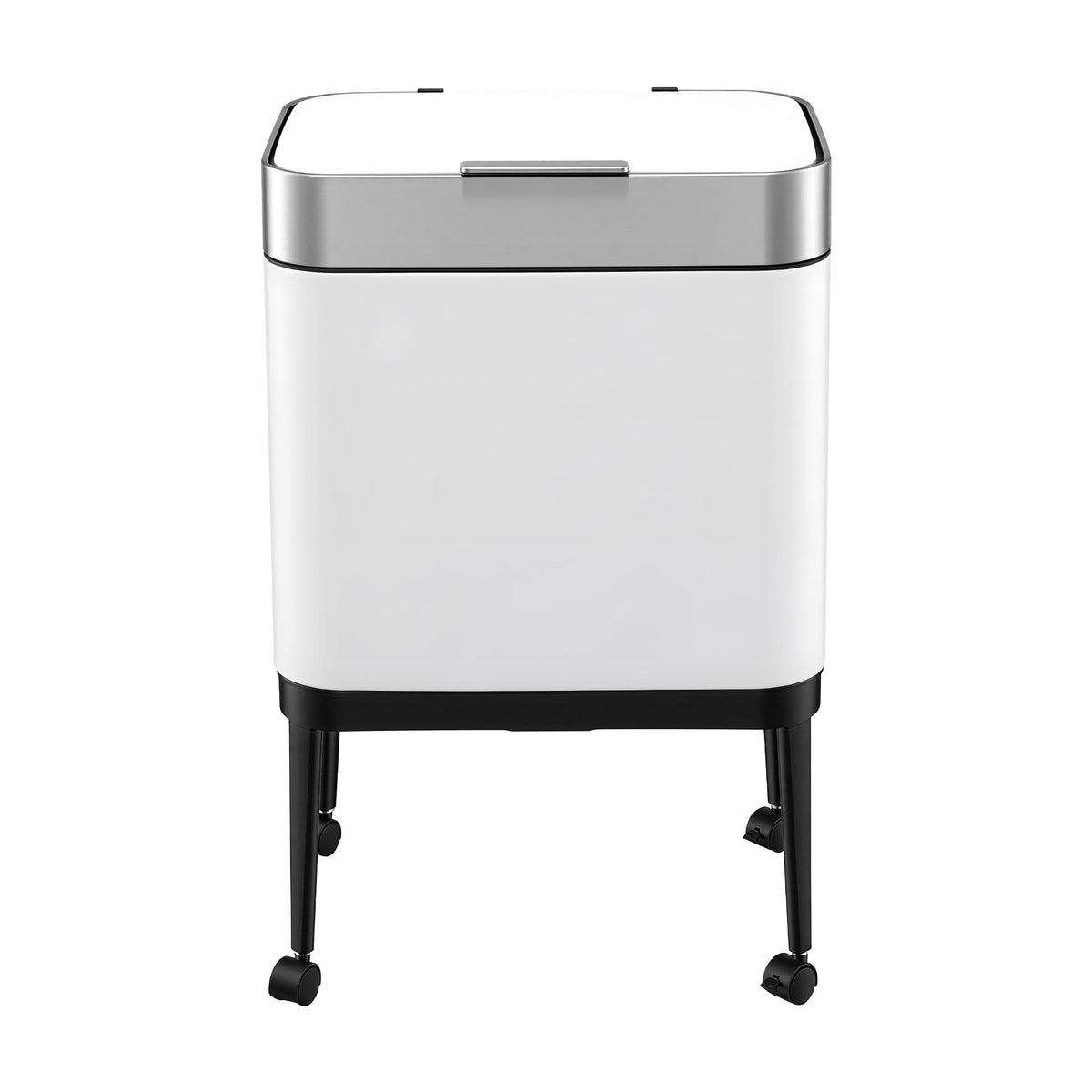 Alona.com.au Home & Garden > Kitchen Bins > Automatic Bins Cefito 40L Press Top Trash Can Kitchen Rubbish Bin Moblie Stainless Steel White