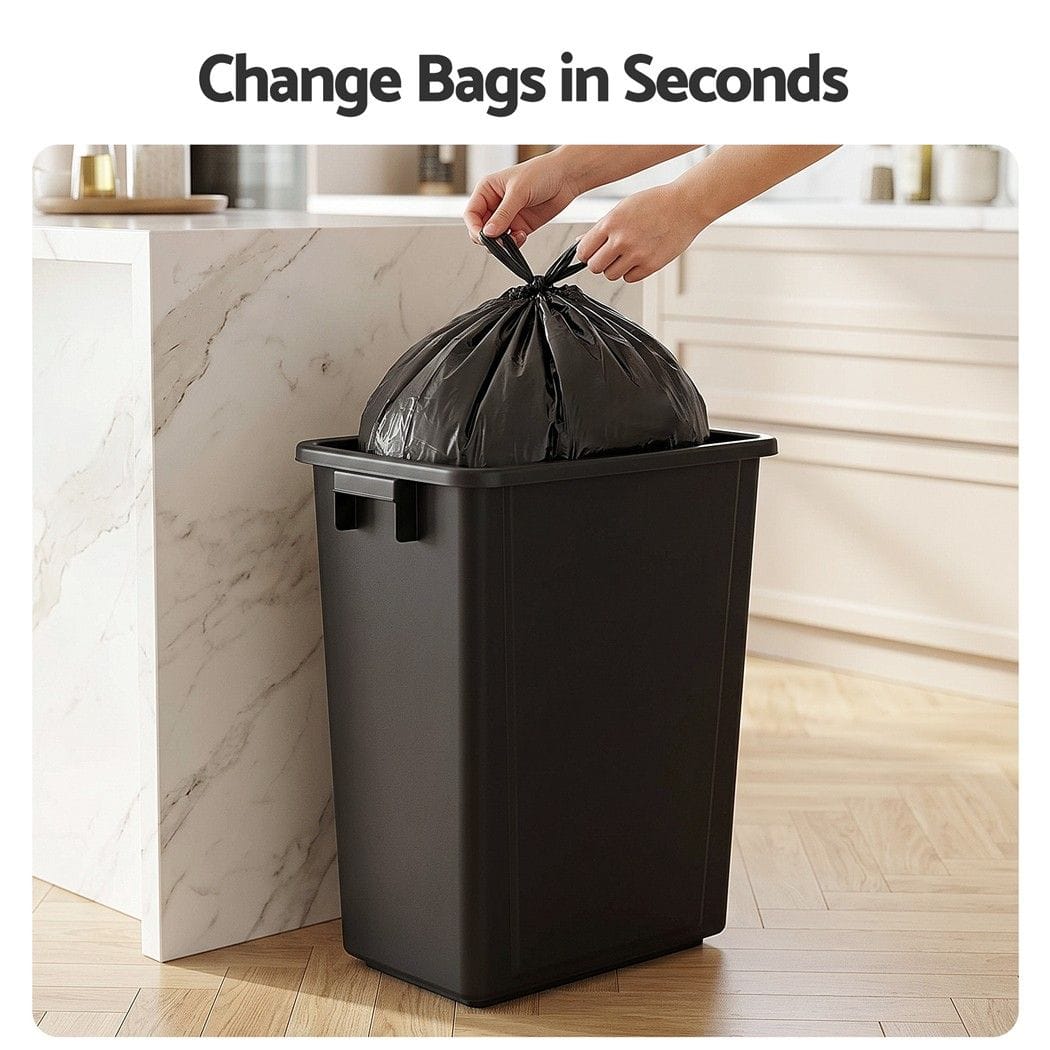 Alona.com.au Home & Garden > Kitchen Bins > Automatic Bins Cefito 35L Rubbish Bin Waste Dustbin Open Top Trash Can Kitchen Office Dark Grey