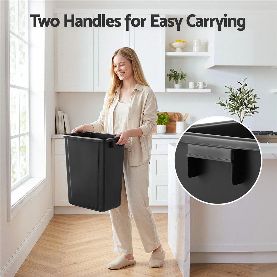 Alona.com.au Home & Garden > Kitchen Bins > Automatic Bins Cefito 35L Rubbish Bin Waste Dustbin Open Top Trash Can Kitchen Office Dark Grey