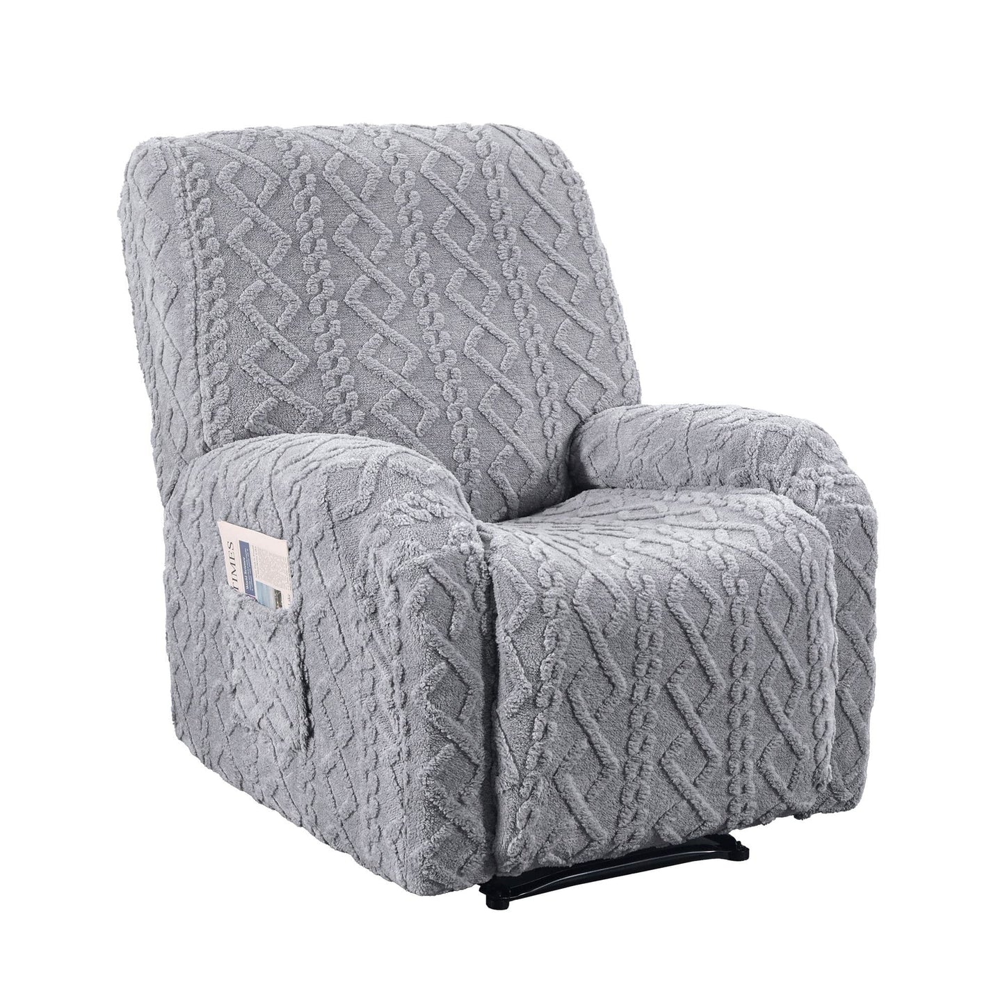 Artiss Recliner Chair Covers with Storage Side Pockets Grey