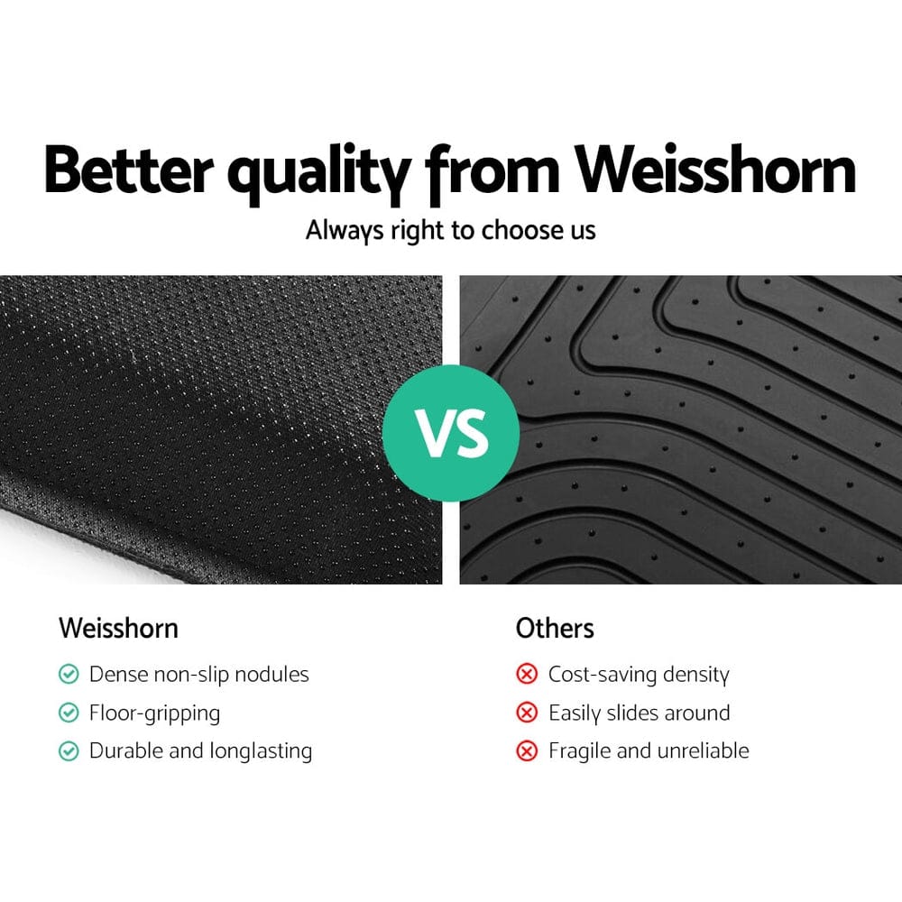 Weisshorn Car Floor Mats Rubber Fits Ford Ranger PX PX2 PX3 Dual Cab 2011-2022 3D