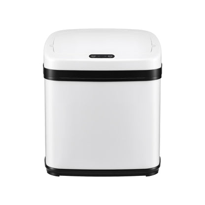 Devanti 15L Motion Sensor Bin Touchless Bins Soft-Close Rubbish Trash Can White