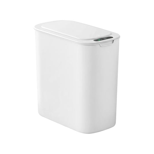 Alona.com.au Home & Garden > Kitchen Bins > Automatic Bins Devanti Automatic Trash Bin with Lid 11L Motion Sensor Kitchen Bin Touchless Garbage Can Modern White Plastic Slim Rubbish Bin with Liner Holder for Kitchen, Home, Office
