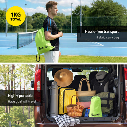 Everfit 3M Badminton Tennis Net Portable Volleyball Kit Yellow