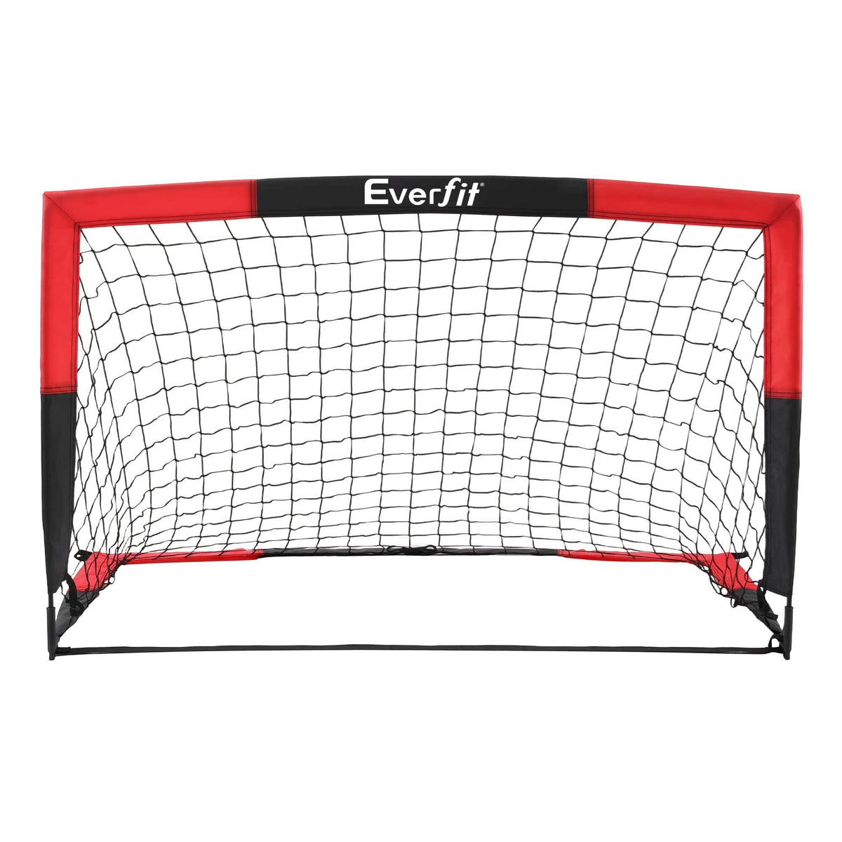 Everfit Pop Up Soccer Goal Nets Heavy Duty Portable Kids Training Set 2 Pcs Red