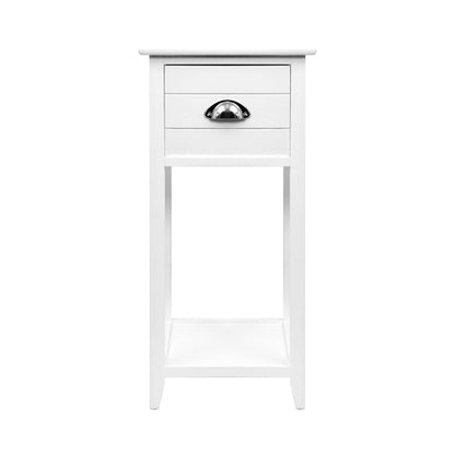 Artiss Bedside Table Vintage - THYME White