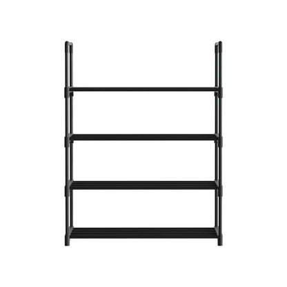 Artiss Shoe Rack Cabinet Stackable 4-tier 12 Pairs Black
