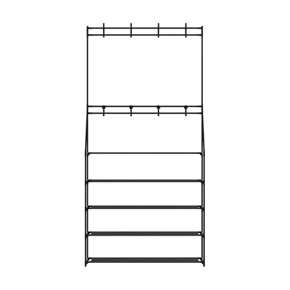 Artiss Shoe Rack Hall Tree 16 Pairs Black