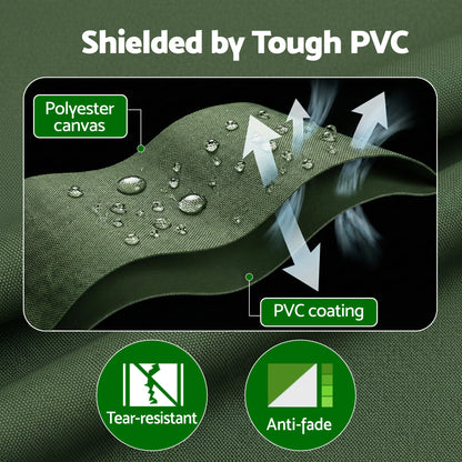 Instahut 2x3m Tarp Tarpaulin 600GSM Camping Canvas Heavy Duty Water Resistant