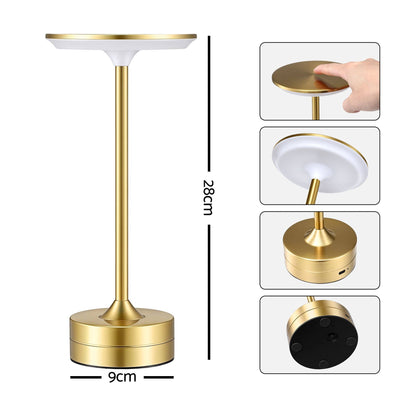 Alona.com.au Home & Garden > Lighting > Table Lamps Artiss Gold Touch Table Lamp, Warm to Cool White LED, Dimmable 3000-6000K 24 LEDs, Type-C