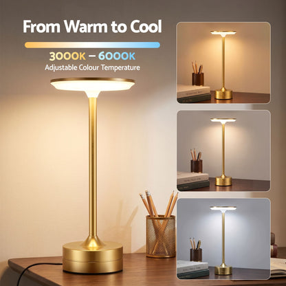 Alona.com.au Home & Garden > Lighting > Table Lamps Artiss Gold Touch Table Lamp, Warm to Cool White LED, Dimmable 3000-6000K 24 LEDs, Type-C