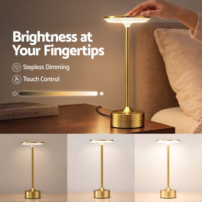 Alona.com.au Home & Garden > Lighting > Table Lamps Artiss Gold Touch Table Lamp, Warm to Cool White LED, Dimmable 3000-6000K 24 LEDs, Type-C