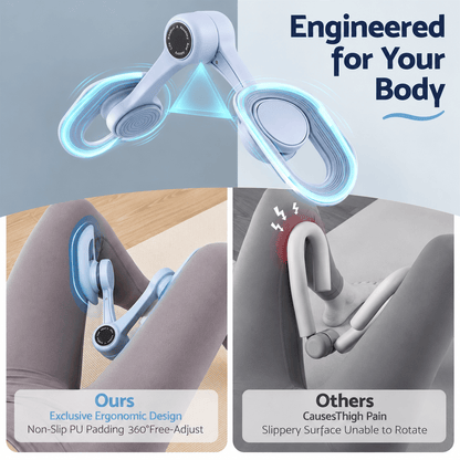 Alona.com.au Sports & Fitness > Exercise, Gym & Fitness > Gym Equipment & Accessories Everfit Thigh Master Pelvic Floor Muscle Exercise Trainer Devices for Women Blue