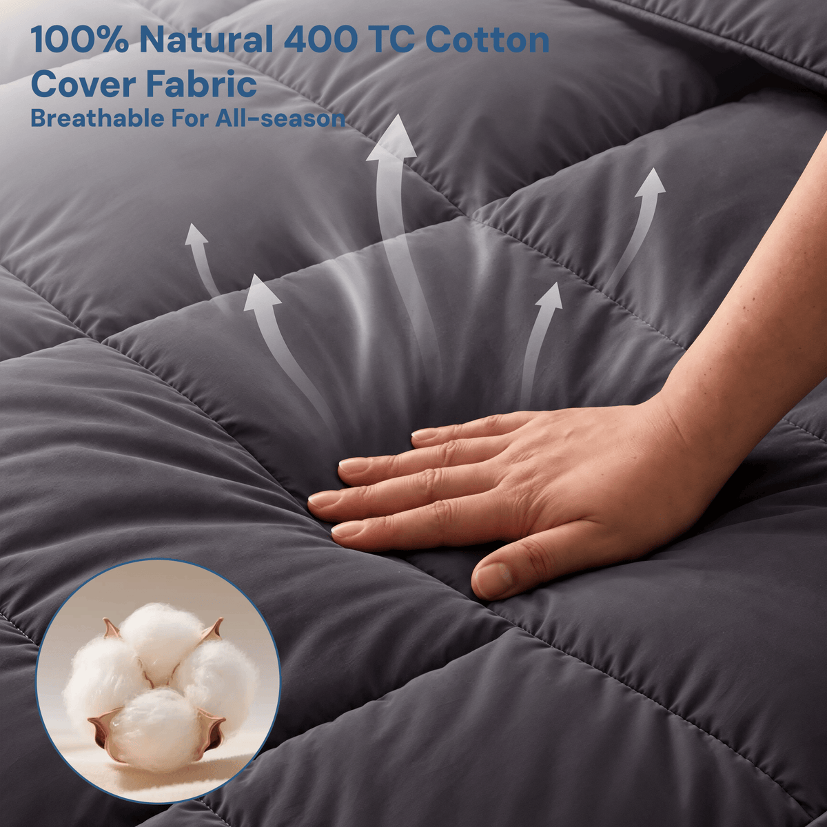 Giselle Furniture > Mattresses > Mattress Toppers Giselle Bedding Bamboo Charcoal Filling Pillowtop Topper 1000GSM 5cm Thick Pillowtop Pad for Back Pain Relief Washable with 45cm Deep Pocket King Single