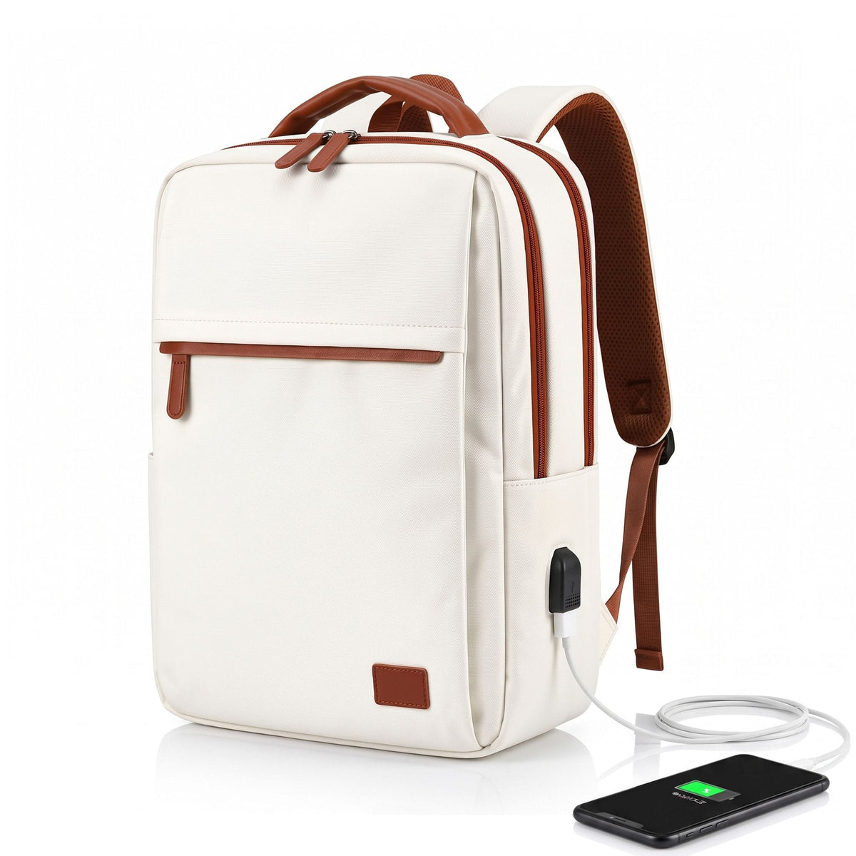 Alona.com.au Home & Garden > Travel > Backpacks Wanderlite 20L Travel Laptop Backpack Carry On Work Bag with USB Port for Airlines Outdoor Business Beige