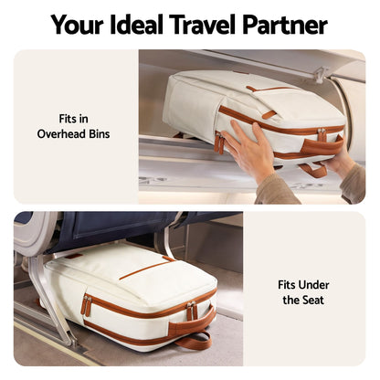 Alona.com.au Home & Garden > Travel > Backpacks Wanderlite 20L Travel Laptop Backpack Carry On Work Bag with USB Port for Airlines Outdoor Business Beige