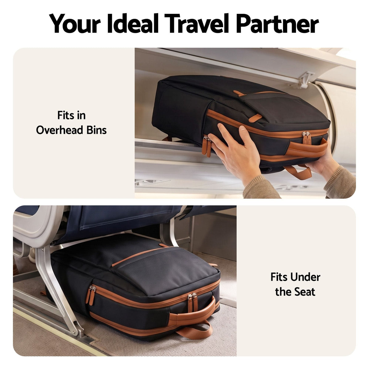 Alona.com.au Home & Garden > Travel > Backpacks Wanderlite 20L Travel Laptop Backpack Carry On Work Bag with USB Port for Airlines Outdoor Business Black