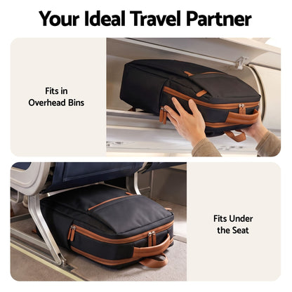 Alona.com.au Home & Garden > Travel > Backpacks Wanderlite 20L Travel Laptop Backpack Carry On Work Bag with USB Port for Airlines Outdoor Business Black