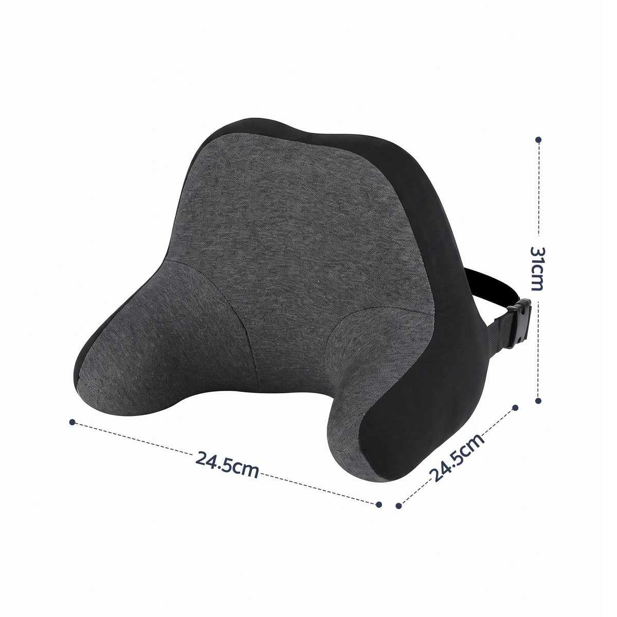 Alona.com.au Home & Garden > Bedding > Pillows Wanderlite Travel Neck Pillow Portable for Airplane Memory Foam with Eyemask Earplugs Black